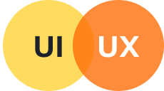 UI/UX logotype technologies.